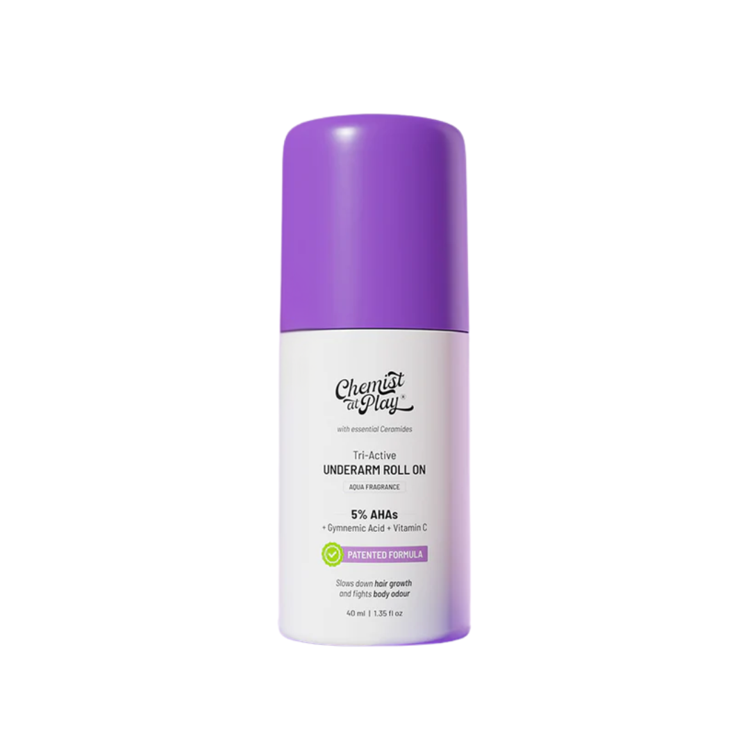 Chemist at Play Tri-Active Underarm Roll On for Hair Growth Reduction 40 ml